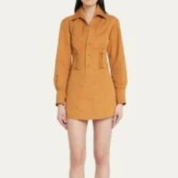 A.L.C. Paisley Lace Up Trim Shirt Dress - Picture 5 of 16